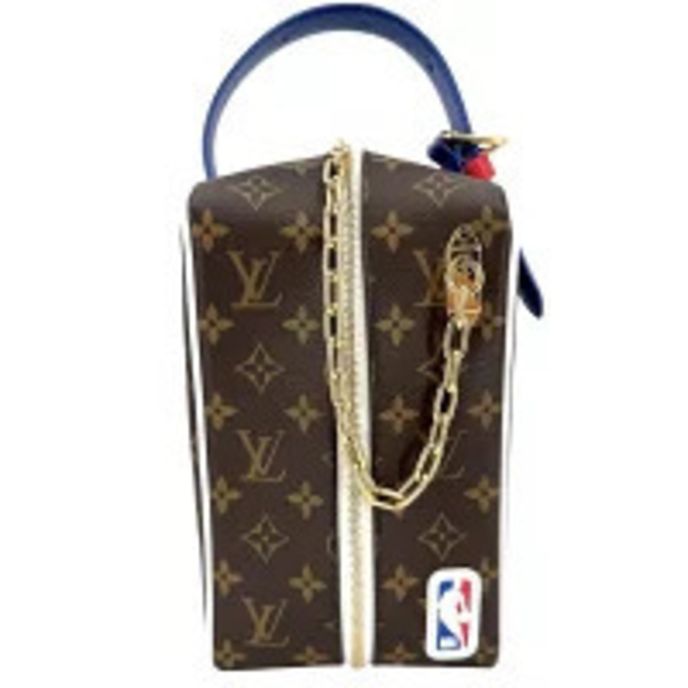 Louis Vuitton Monogram Top Handle Bag NBA Cloakroom Drop Canvas Leather Brown